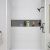 46” x 14” horizontal brushed stainless niche