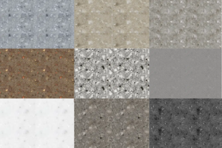 Waterproof laminate shower wall panels closeup