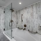 Antique grey 24 x 12 bathroom wall panels - Innovate Building Solutions 