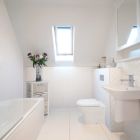 Herringbone White bathroom wall panels from Innovate Building Solutions 